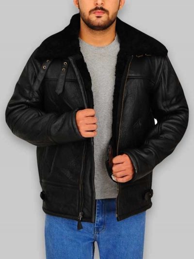 men-aviator-black-sheepskin-bomber-leather-jacket