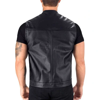 dapper-biker-black-leather-vest