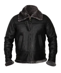 men-black-shearling-hoodie-jacket