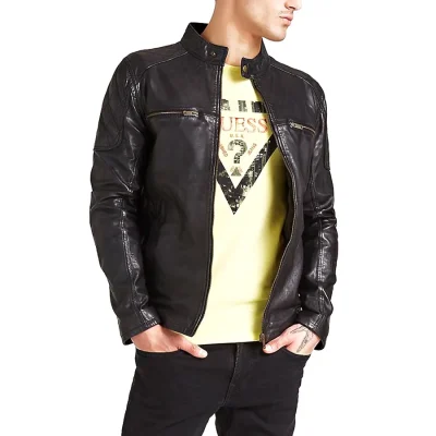 men-classic-shinny-leather-jacket