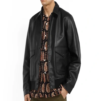 martin-black-leather-bomber-jacket