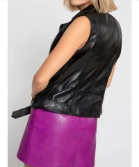 women-asymmetrical-black-leather-vest