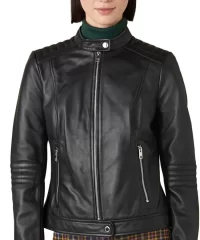 band-collar-black-jacket